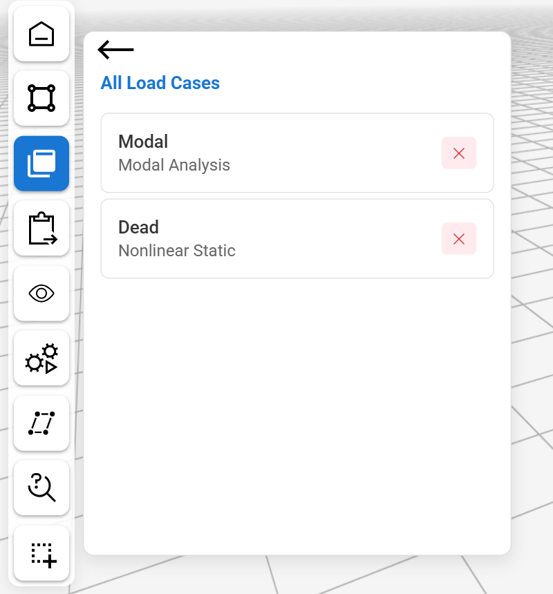 The All Load Cases list showing Modal and Dead