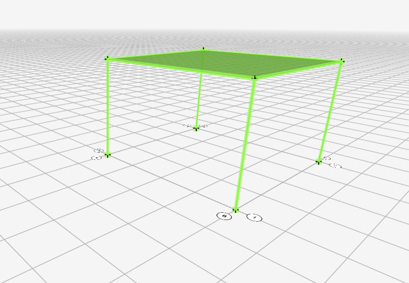 The whole frame highlighted in green after a box selection